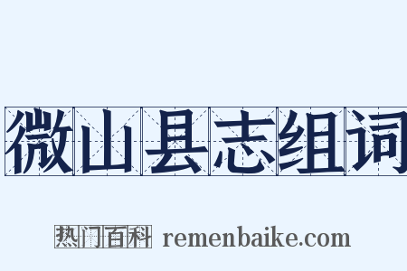 微山县志组词是什么意思的图片